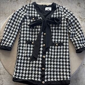 Tuckernuck  Black and White Houndstooth Dress